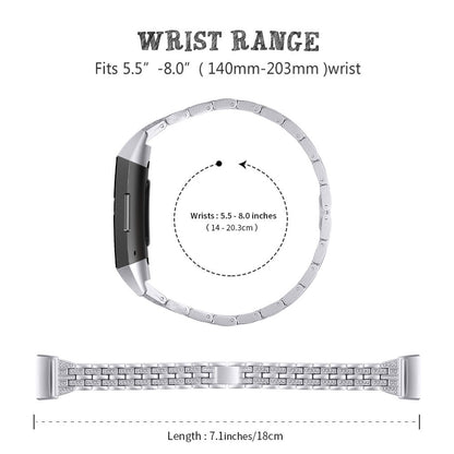 Vildt smuk Fitbit Charge 3 Plastik og Silikone Rem - Sølv#serie_2