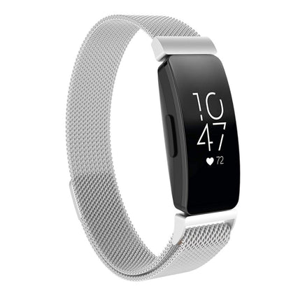 Rigtigt slidstærk Fitbit Inspire Metal Rem - Sølv#serie_012