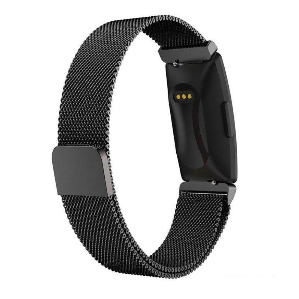 Mega holdbart Fitbit Inspire Metal Rem - Sort#serie_2