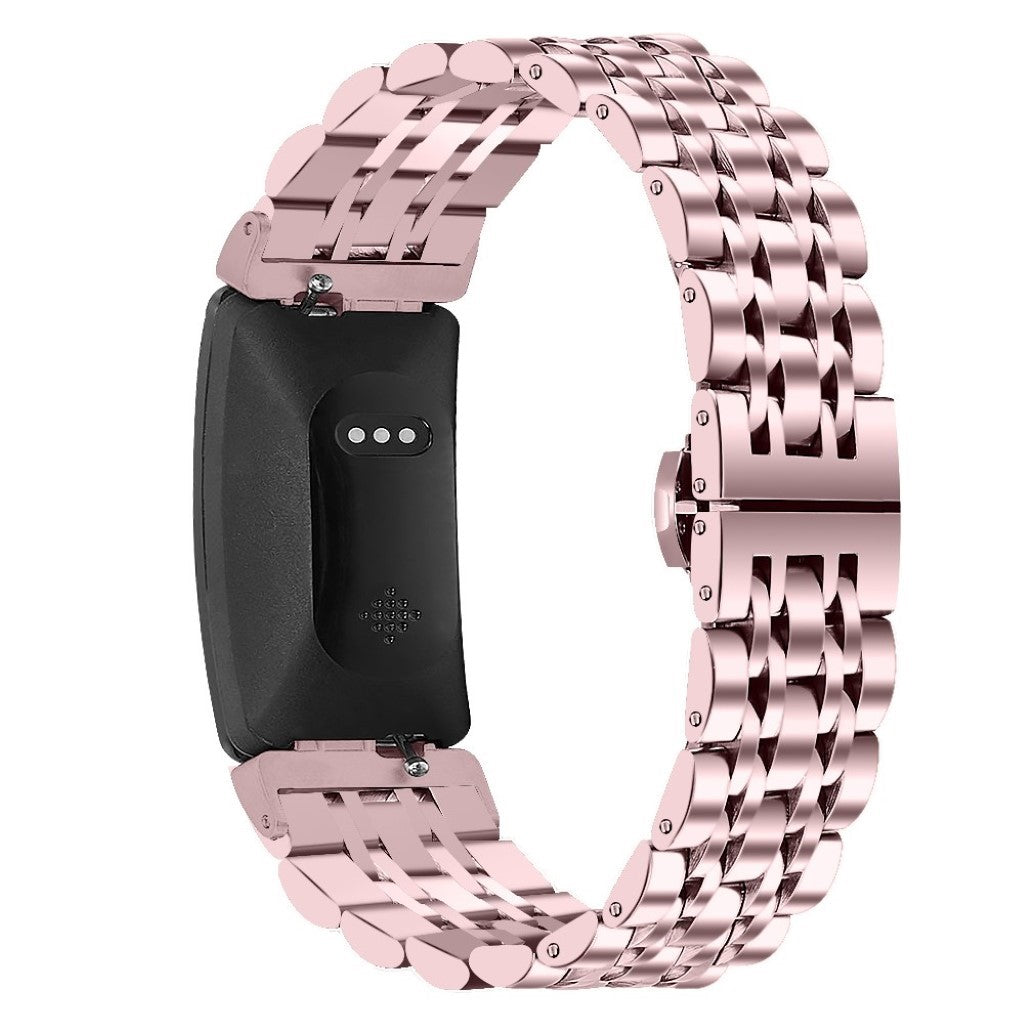 Skøn Fitbit Inspire Metal Rem - Pink#serie_5