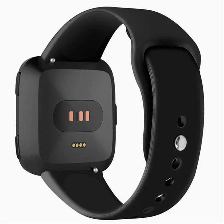 Solid Fitbit Versa 2 / Fitbit Versa Lite Silikone Rem - Sort#serie_1