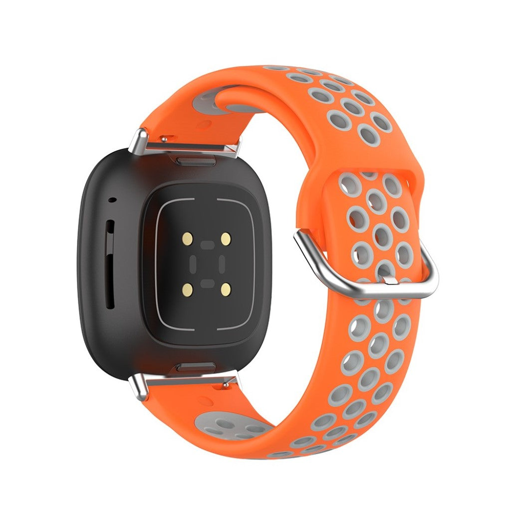 Mega fint Fitbit Versa 3 / Fitbit Sense Silikone Rem - Orange#serie_3