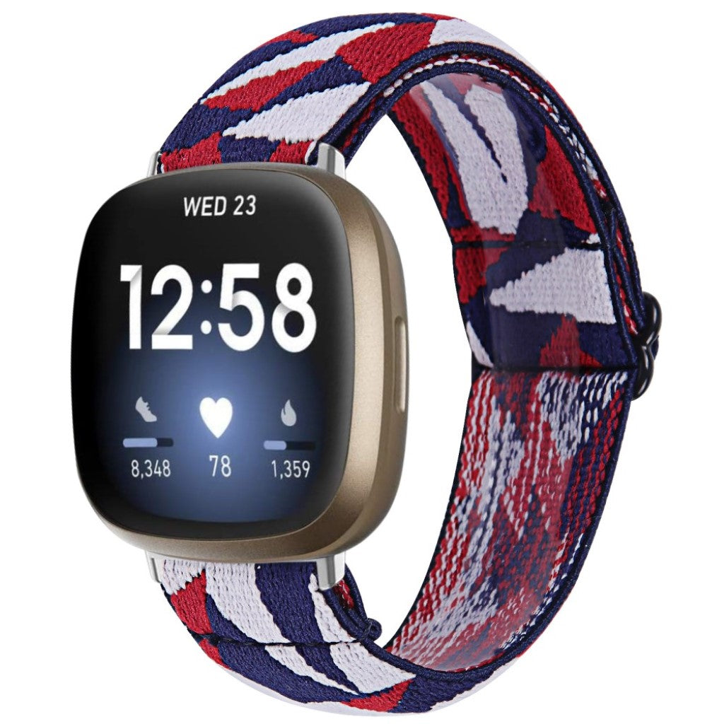 Helt vildt rart Fitbit Versa 3 / Fitbit Sense Nylon Rem - Flerfarvet#serie_11