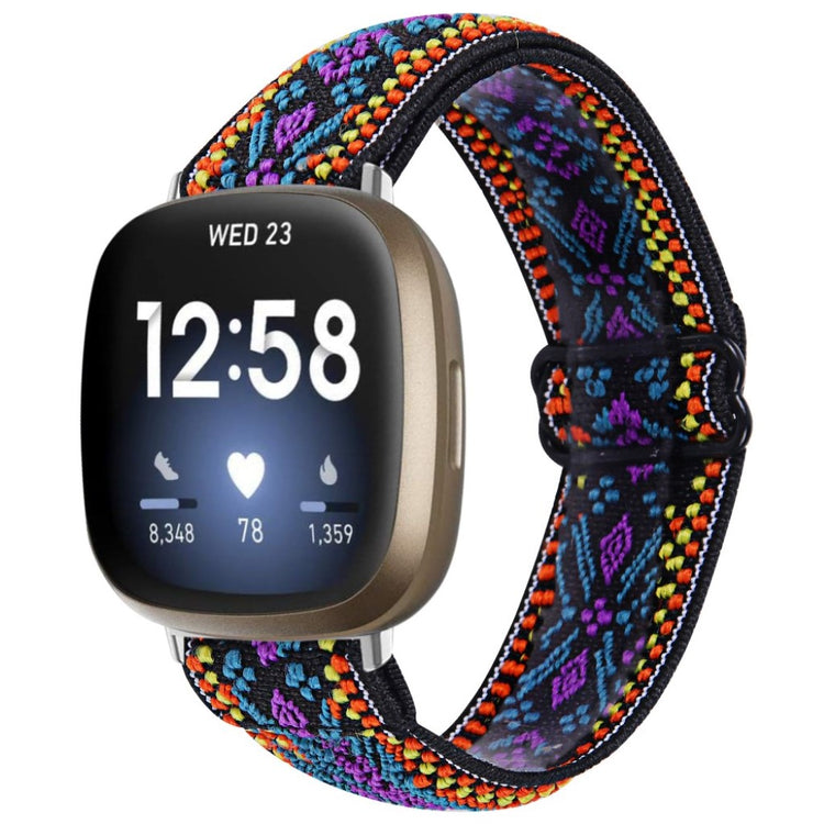 Helt vildt rart Fitbit Versa 3 / Fitbit Sense Nylon Rem - Flerfarvet#serie_5