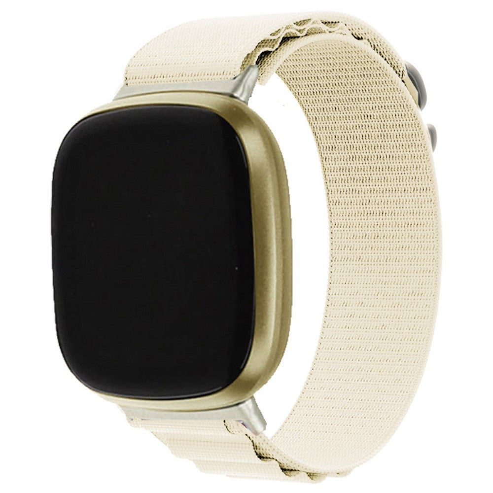 Super nydelig Fitbit Sense / Fitbit Versa 3 Nylon Rem - Hvid#serie_2