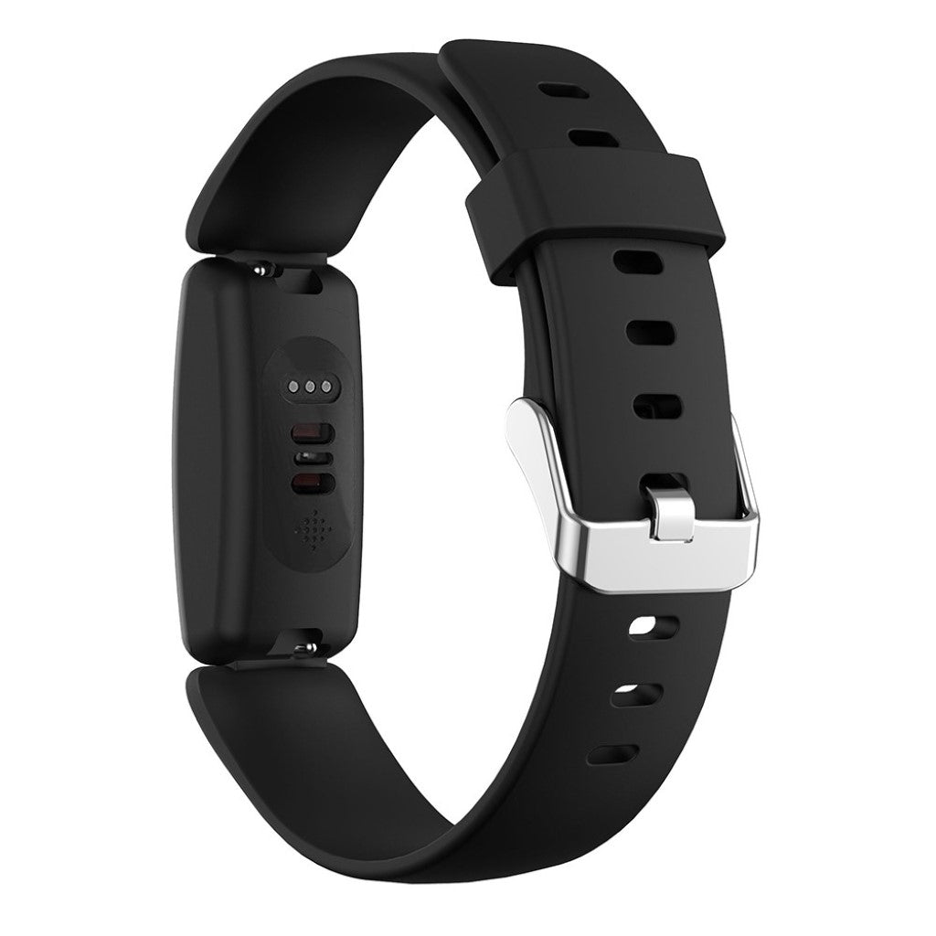 Vildt nydelig Fitbit Inspire 2 Silikone Rem - Størrelse: L - Sort#serie_1