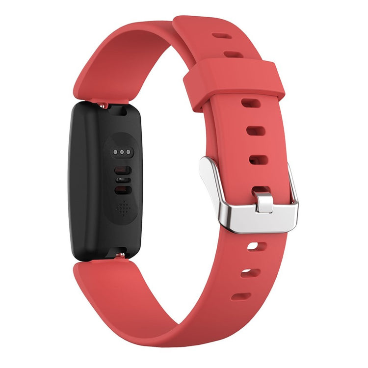 Vildt nydelig Fitbit Inspire 2 Silikone Rem - Størrelse: L - Rød#serie_3