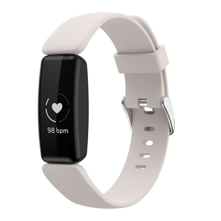 Vildt nydelig Fitbit Inspire 2 Silikone Rem - Størrelse: L - Beige#serie_5