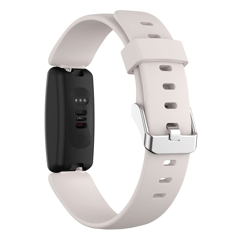 Vildt nydelig Fitbit Inspire 2 Silikone Rem - Størrelse: L - Beige#serie_5