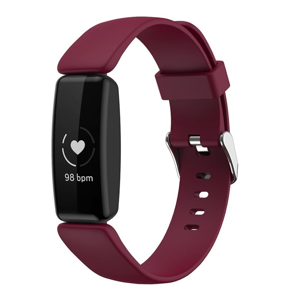 Vildt nydelig Fitbit Inspire 2 Silikone Rem - Størrelse: L - Rød#serie_6