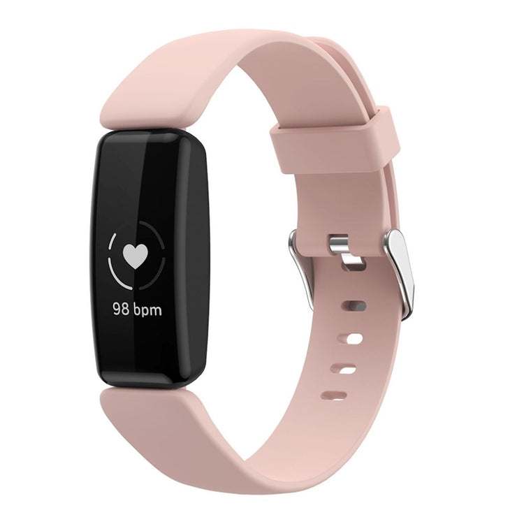 Vildt nydelig Fitbit Inspire 2 Silikone Rem - Størrelse: L - Pink#serie_7