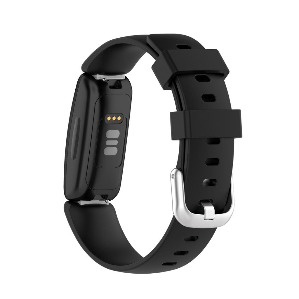 Glimrende Fitbit Inspire 2 Silikone Rem - Størrelse: S - Sort#serie_1