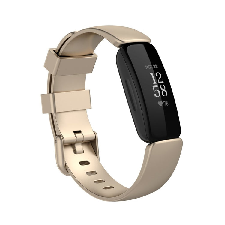 Komfortabel Fitbit Inspire 2 Silikone Rem - Størrelse: L - Guld#serie_13