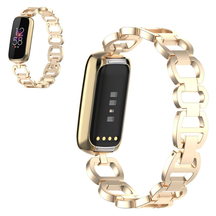 Rigtigt rart Fitbit Luxe Metal Rem - Guld#serie_5