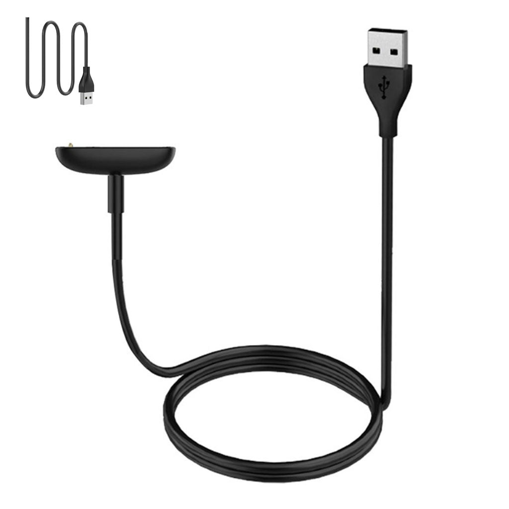 1m Fitbit Luxe    USB Opladningskabel - Sort#serie_2