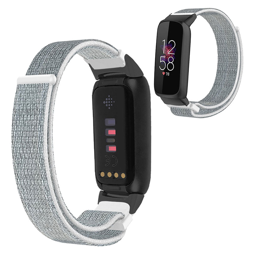 Rigtigt nydelig Fitbit Luxe Nylon Rem - Sølv#serie_3