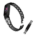 Confortable sangle Fitbit Luxe en métal et strass