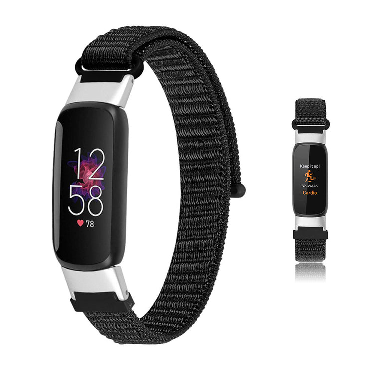 Slidstærk Fitbit Luxe Nylon Rem - Sort#serie_4