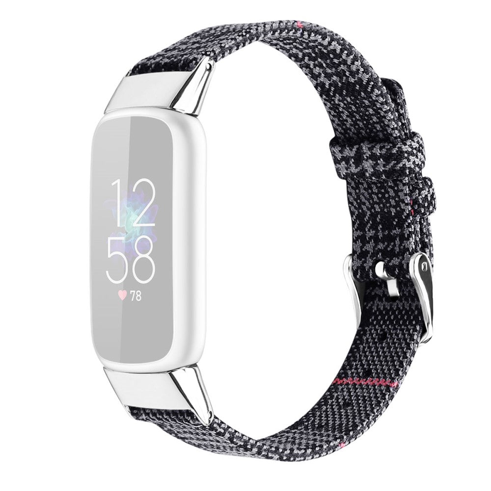 Super godt Fitbit Luxe Nylon Rem - Størrelse: L - Sort#serie_6