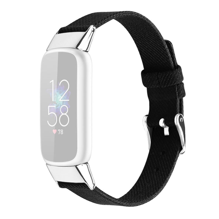 Super godt Fitbit Luxe Nylon Rem - Størrelse: L - Sort#serie_7