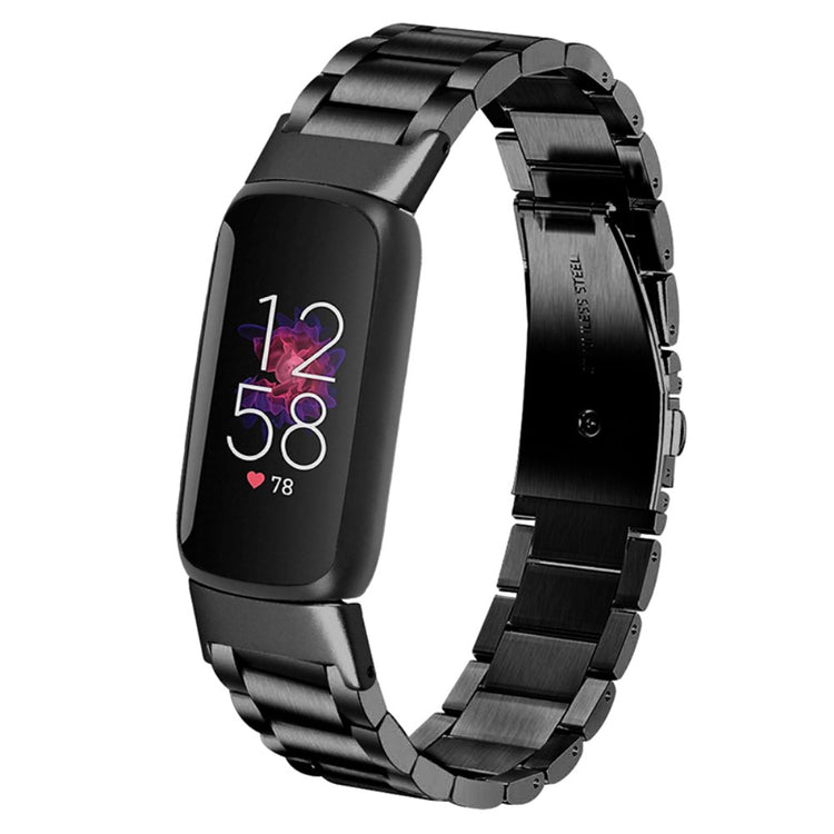 Rigtigt skøn Fitbit Luxe Metal Rem - Sort#serie_1