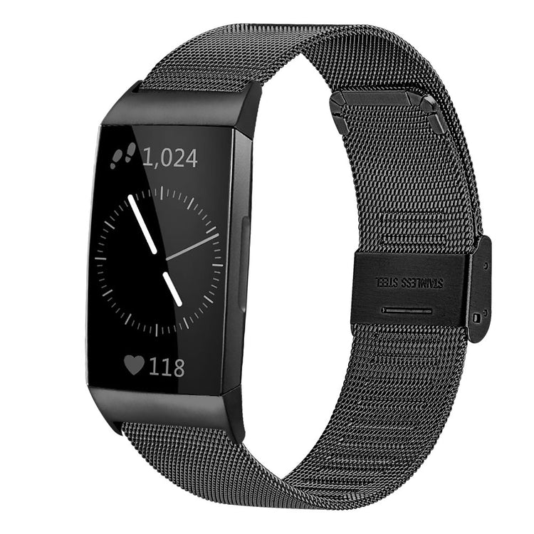 Tidsløst Fitbit Charge 5 Metal Rem - Sort#serie_1