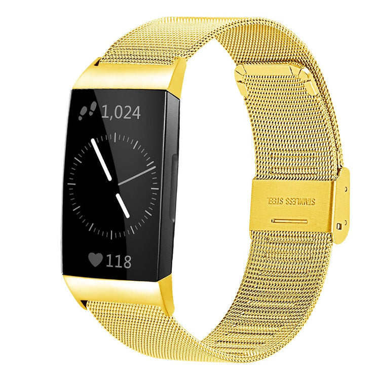 Tidsløst Fitbit Charge 5 Metal Rem - Guld#serie_4