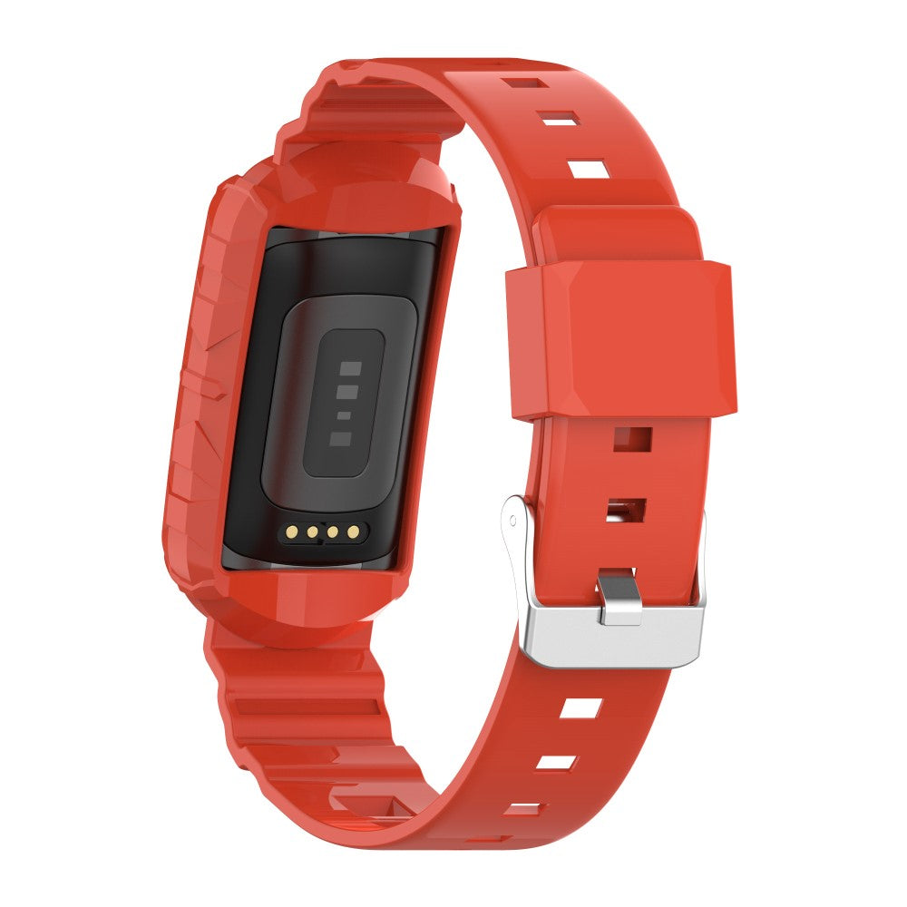 Vildt nydelig Universal Fitbit Silikone Rem - Orange#serie_4