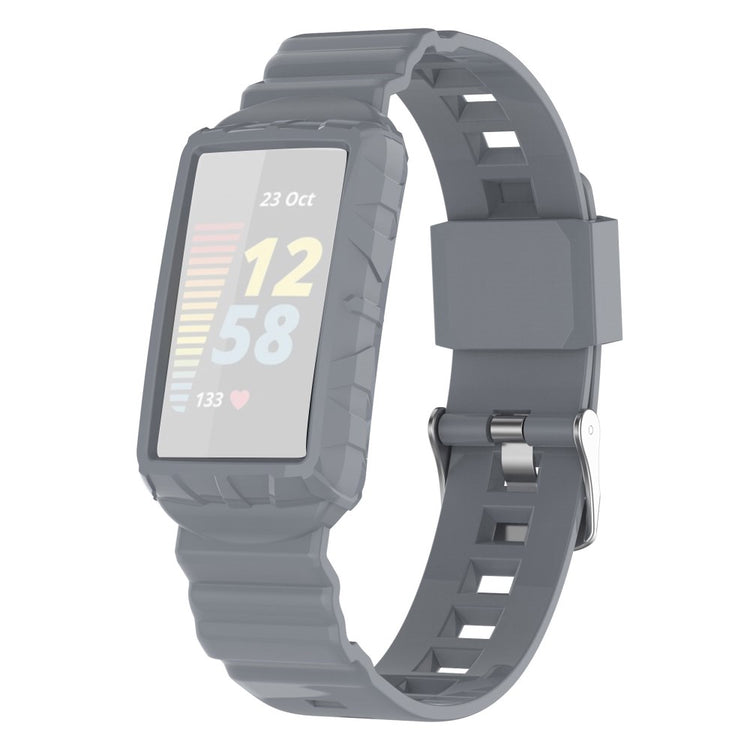 Vildt nydelig Universal Fitbit Silikone Rem - Sølv#serie_8