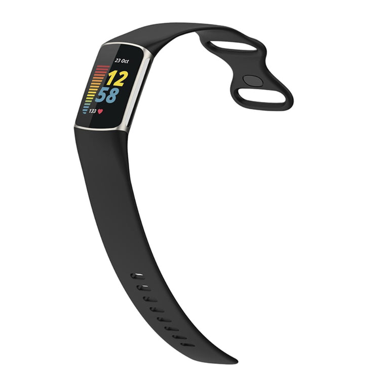 Sejt Fitbit Charge 5 Silikone Rem - Sort#serie_1