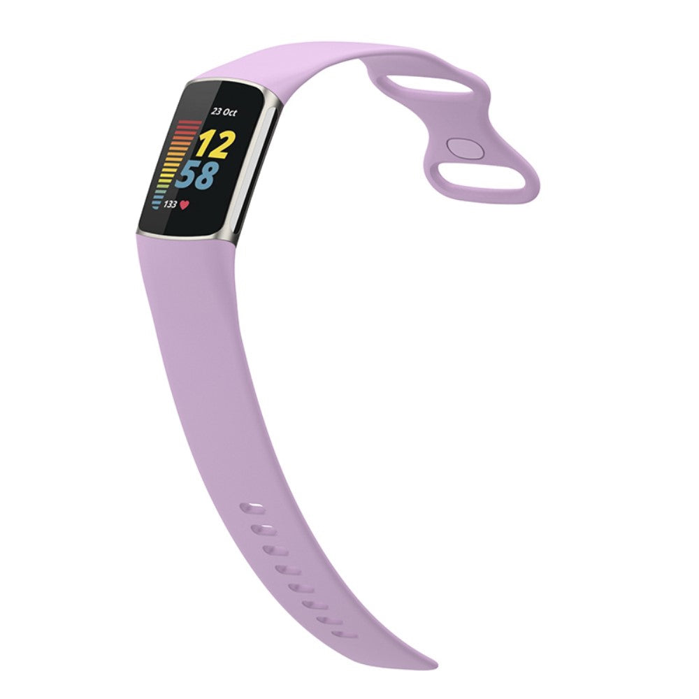 Sejt Fitbit Charge 5 Silikone Rem - Lilla#serie_6