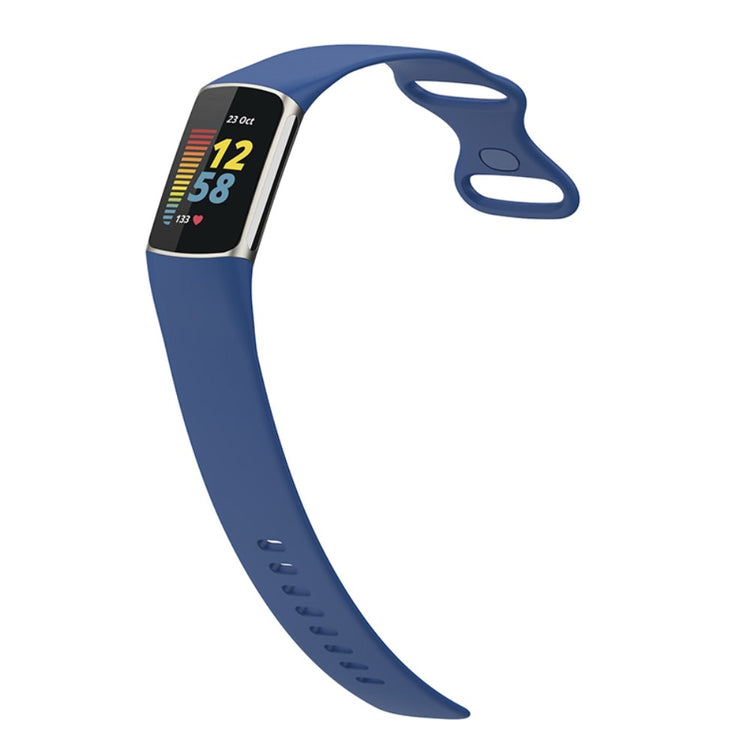 Sejt Fitbit Charge 5 Silikone Rem - Blå#serie_7