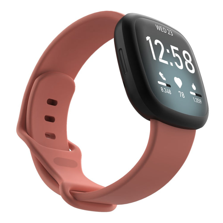 Rigtigt sejt Universal Fitbit Silikone Rem - Størrelse: S - Pink#serie_5