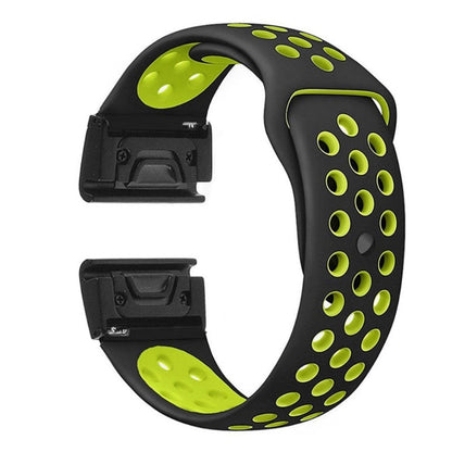 Mega fed Garmin Fenix 5X / Garmin Fenix 3 Silikone Rem - Grøn#serie_1
