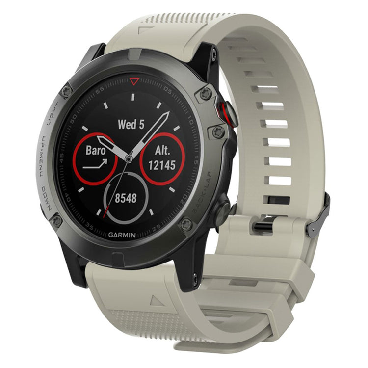 Supercool Universal Garmin Silikone Rem - Sølv#serie_6