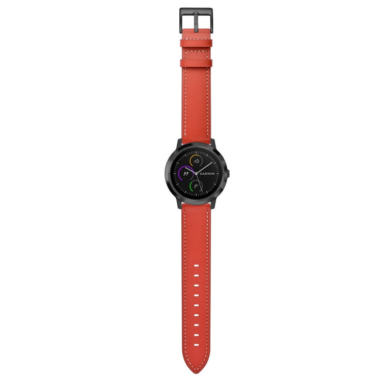 Fed Garmin Vivoactive 3 / Garmin Vivomove HR Ægte læder Rem - Rød#serie_4