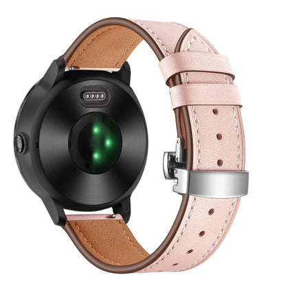 Fed Garmin Vivoactive 3 / Garmin Vivomove HR Ægte læder Rem - Pink#serie_8