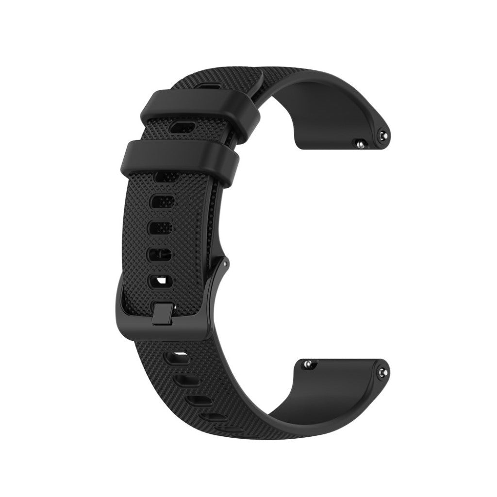 Fed Garmin Vivomove 3S / Garmin Vivoactive 4S Silikone Rem - Sort#serie_1