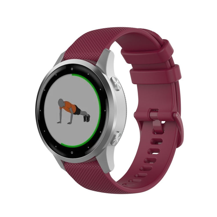 Fed Garmin Vivomove 3S / Garmin Vivoactive 4S Silikone Rem - Rød#serie_4