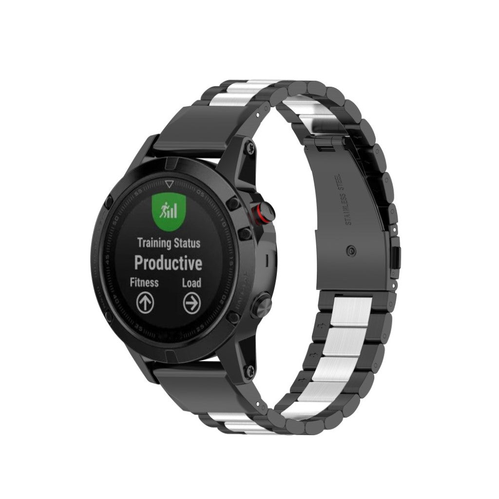 Meget sejt Universal Garmin Metal Rem - Sort#serie_2