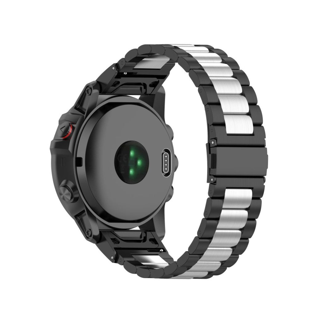 Mega komfortabel Universal Garmin Metal Rem - Sort#serie_2