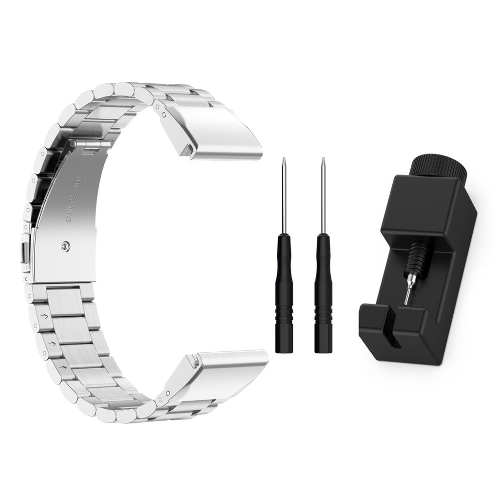 Mega komfortabel Universal Garmin Metal Rem - Sølv#serie_5