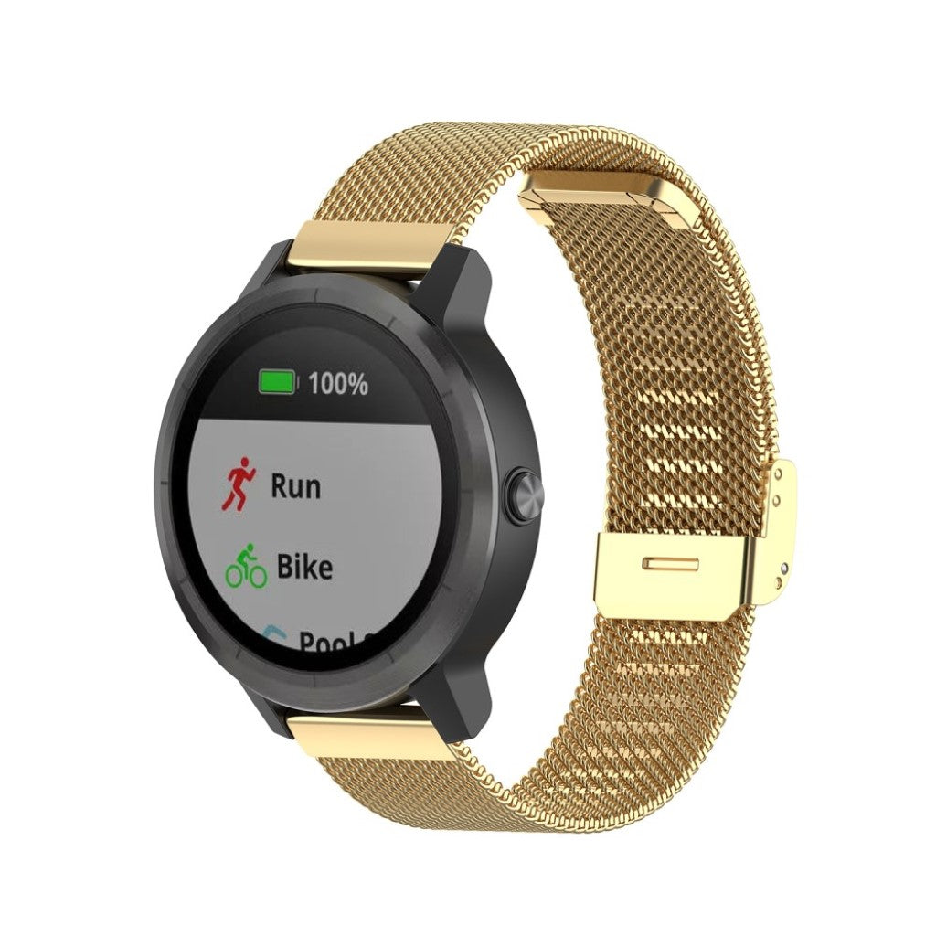 Rigtigt cool Universal Garmin Metal Rem - Guld#serie_6