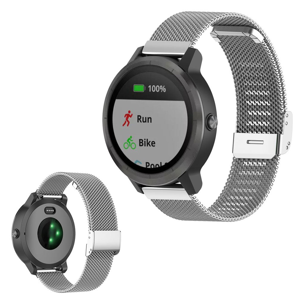 Rigtigt cool Universal Garmin Metal Rem - Sølv#serie_7