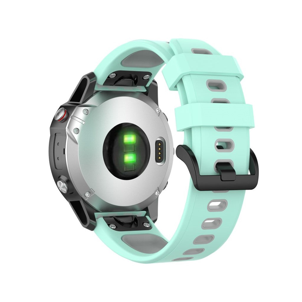 Superflot Garmin Fenix 6 / Garmin Fenix 5 Silikone Rem - Grøn#serie_7