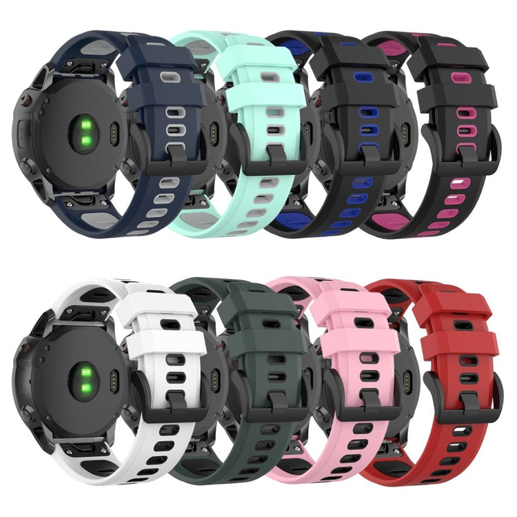 Super fint Garmin Fenix 6X Silikone Rem - Sort#serie_1