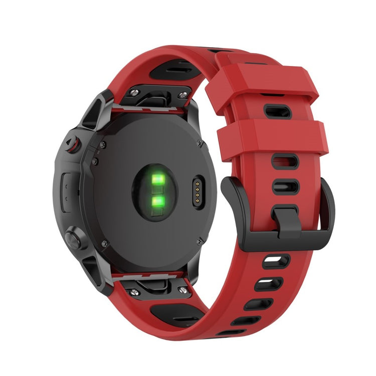 Super fint Garmin Fenix 6X Silikone Rem - Rød#serie_3