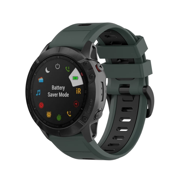 Super fint Garmin Fenix 6X Silikone Rem - Grøn#serie_6