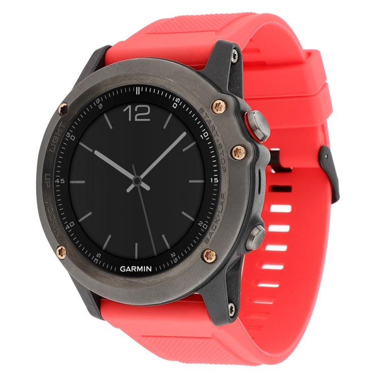 Rigtigt godt Garmin Fenix 5 Silikone Rem - Rød#serie_3