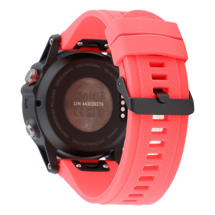 Rigtigt godt Garmin Fenix 5 Silikone Rem - Rød#serie_3